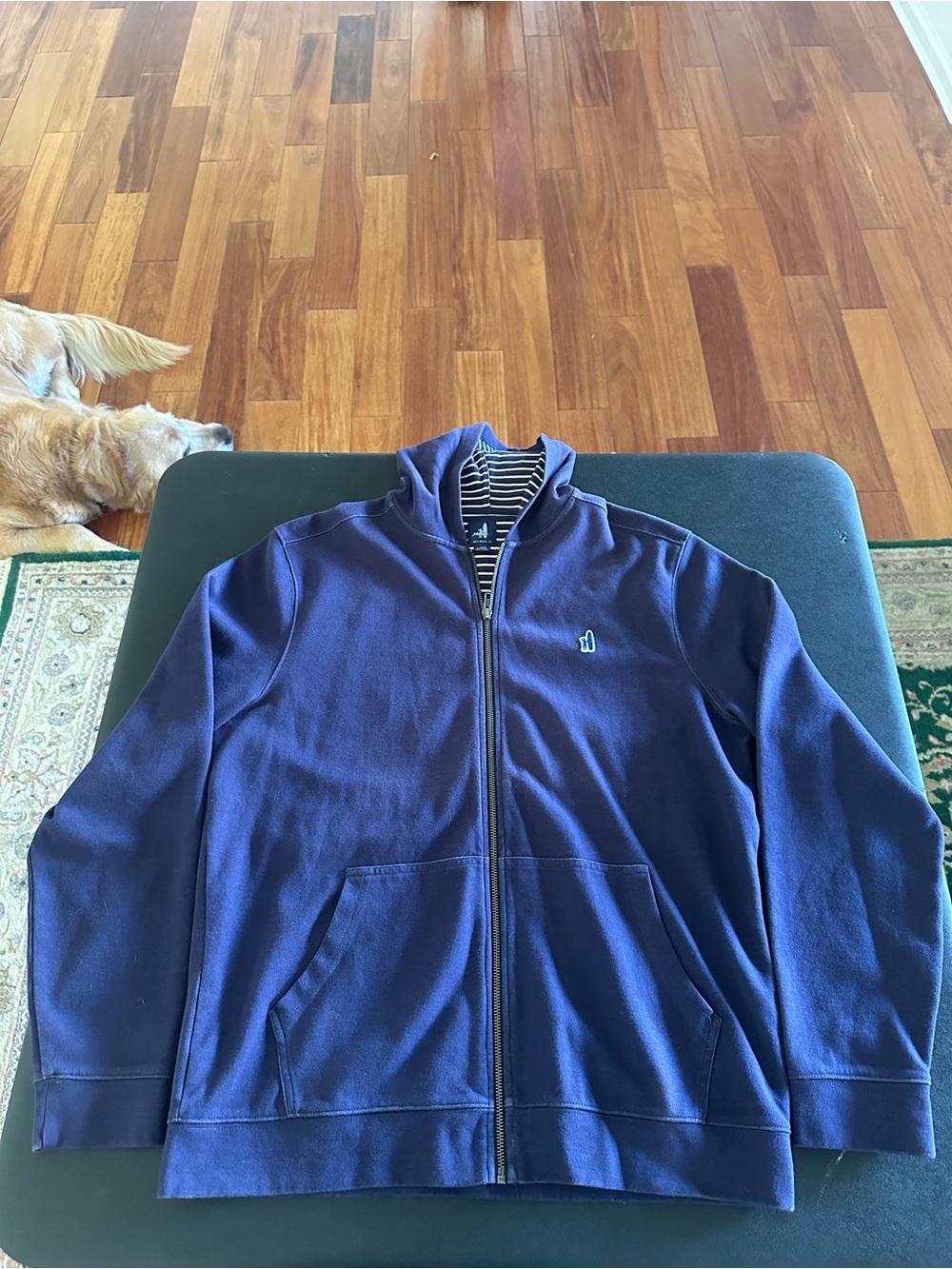Johnnie O Men's Navy Zip-Up Sweater Jacket - Classic Casual Mens Large